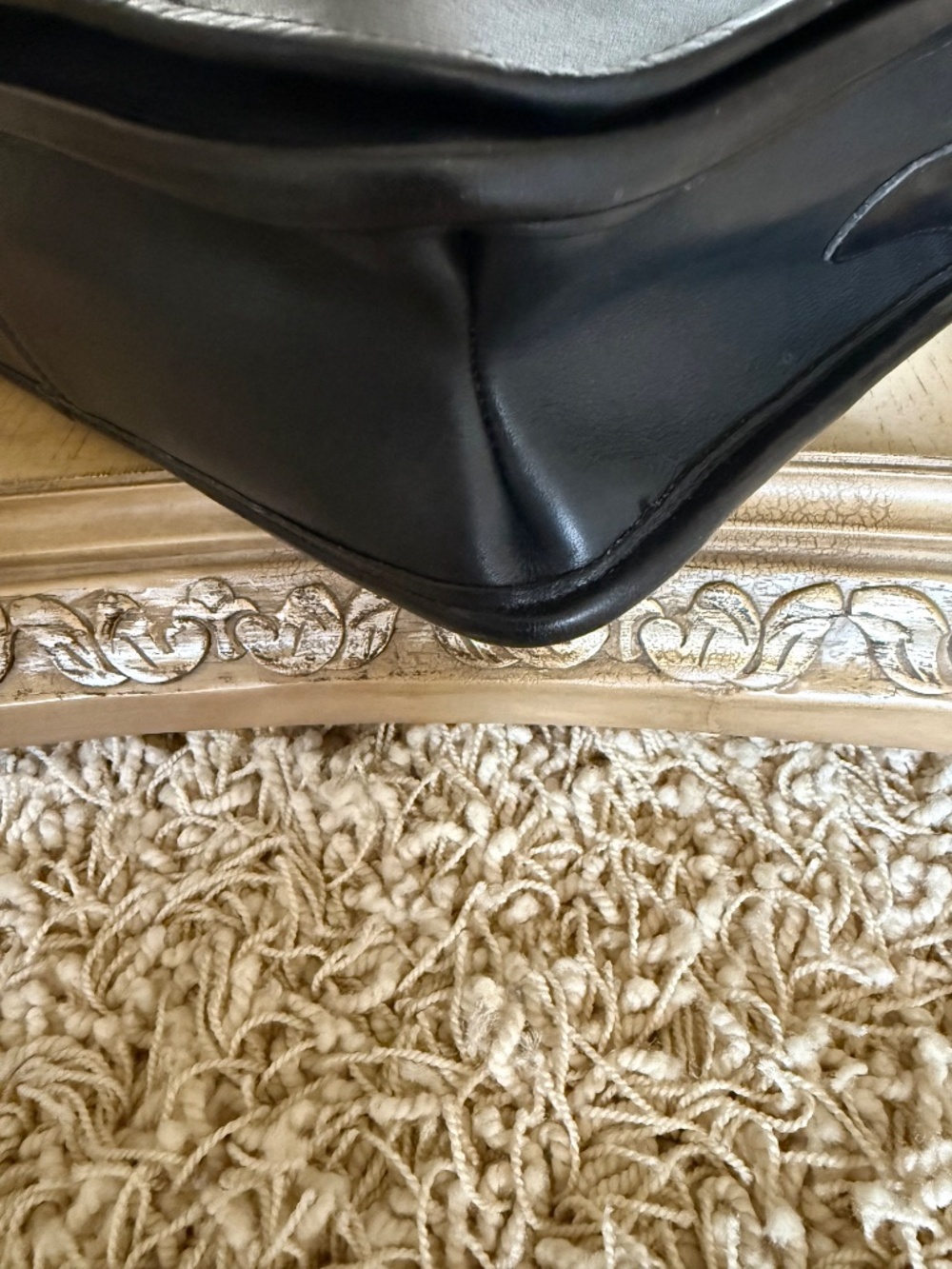 VTG Coach Black Glove Tanned Leather Organizer/Courier Crossbody Bag 0605 NYC - Picture 11 of 16